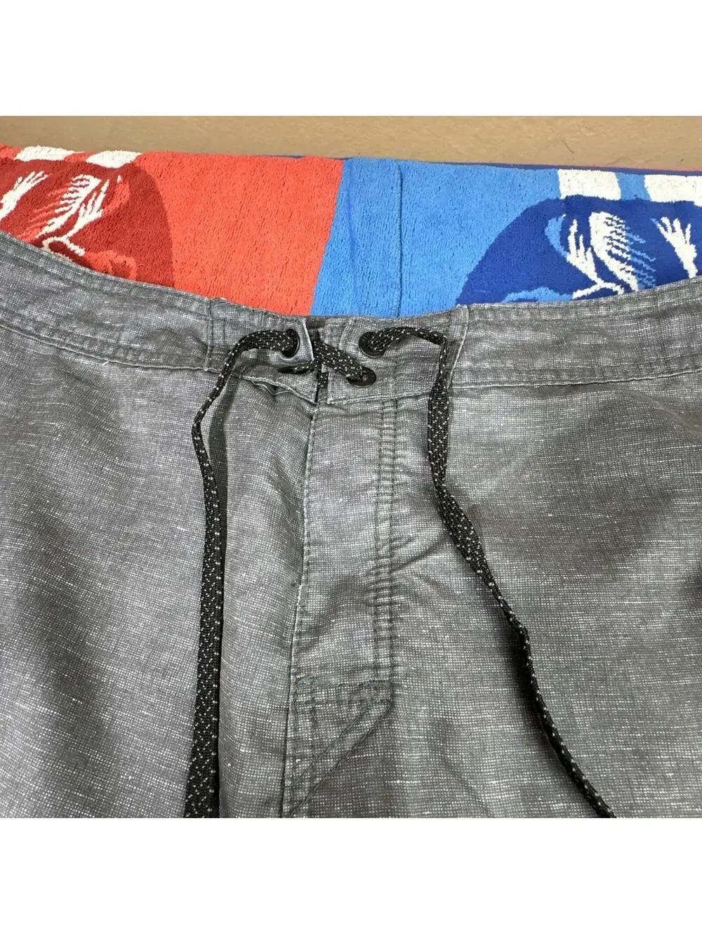 Ripcurl Men's Shorts Swim Trunks Surfing Beachwear Grey Drawstring Size 36